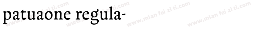 patuaone regula字体转换